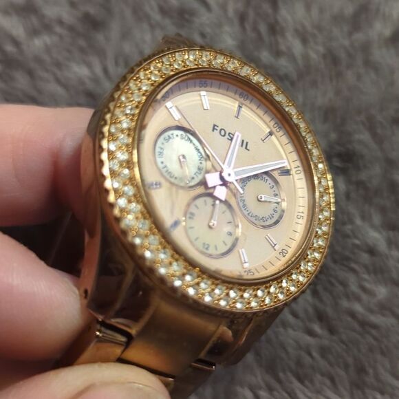 3'Women's FOSSIL "Stella" Multi-Function Gemmed Watches ES-3003, 9105, 8989 - Picture 15 of 17